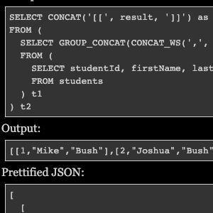 How to convert MySQL query result to JSON?